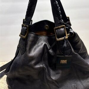 Frye Caelan black leather crossbody handbag